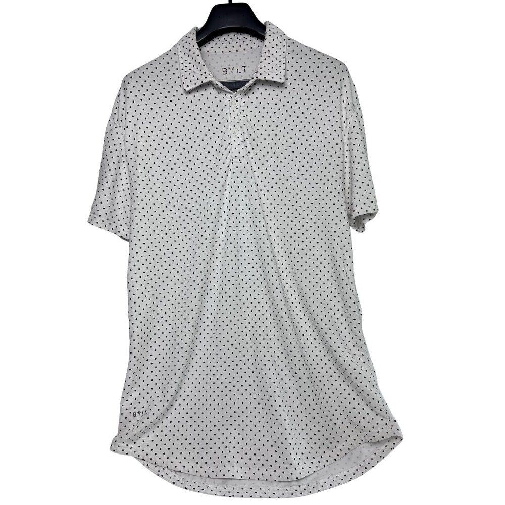 BYLT Polka Dot Polo drop cut/tail LUX Size X-Large